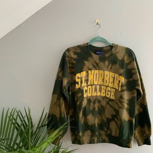 ST. NORBERT COLLEGE Bleach Dyed Crewneck